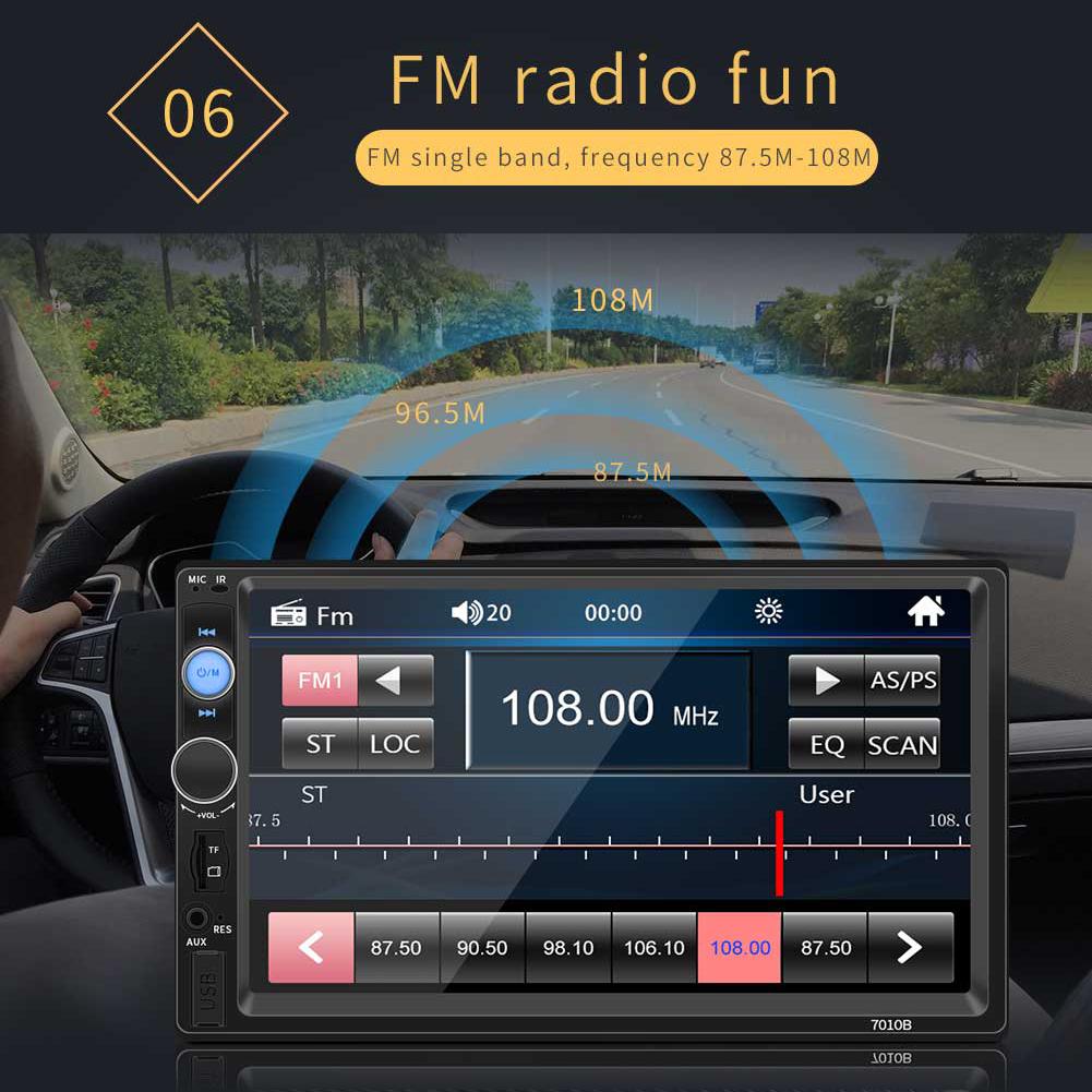 Stereo universal 1din 7 inch Radio auto Mirrorlink Bluetooth 5.0 Ecran tactil Handsfree Localizare HD Cameră de marșarier TF