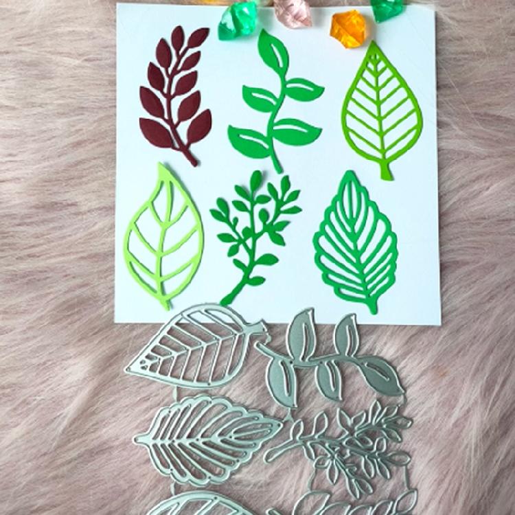 Leaves Pattern Cutting Dies Scrapbooking Stencils Carbon Steel Dies Cut Stencils for Card Making Photo Album Decoration