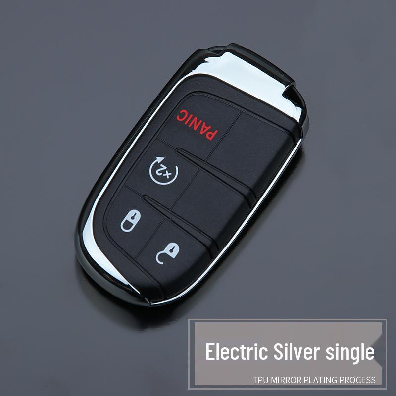 TPU Key Case for Jeep Cherokee, Renegade, Compass, and Dodge - Car Key Protective Cover