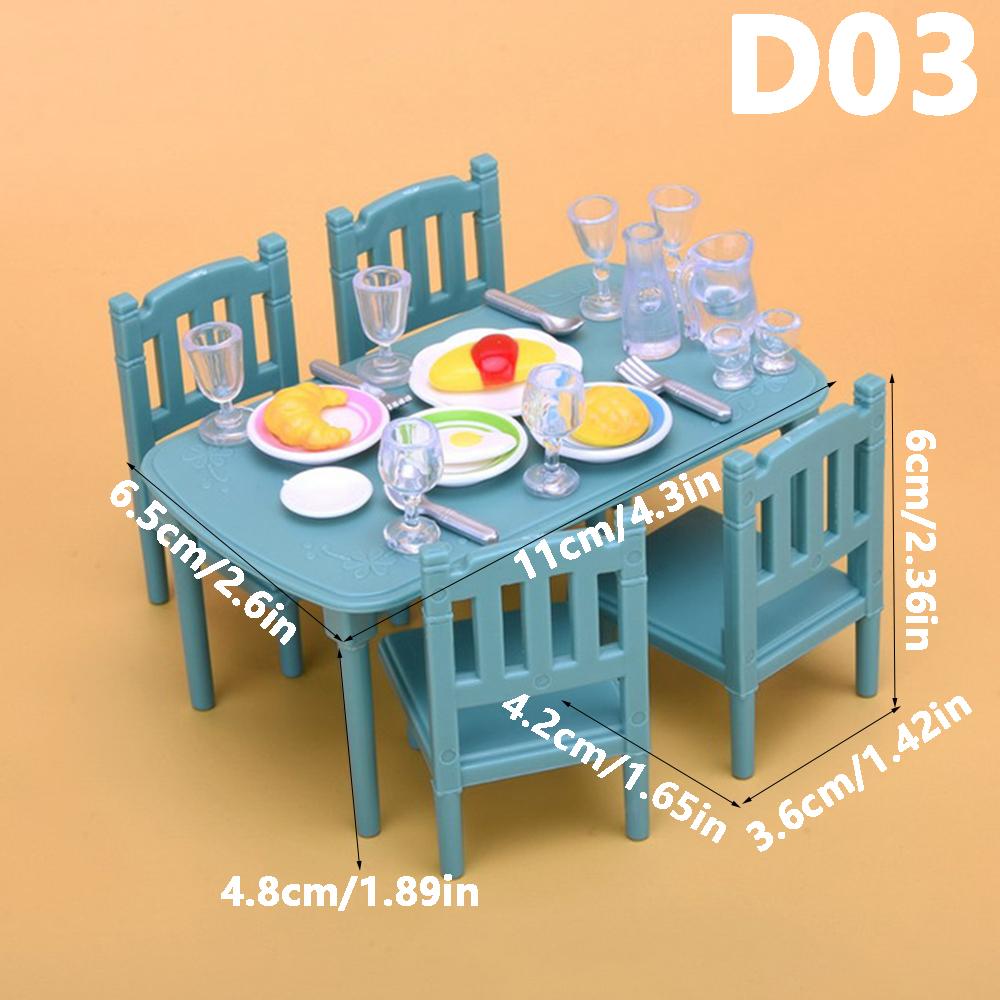 

1:12 миниатюрная мебель, лесная семейная кухонная игрушка, обеденный стол, аксессуары для кукольного домика, ванная комната, ролевые игры для девочек, подарки, игрушки