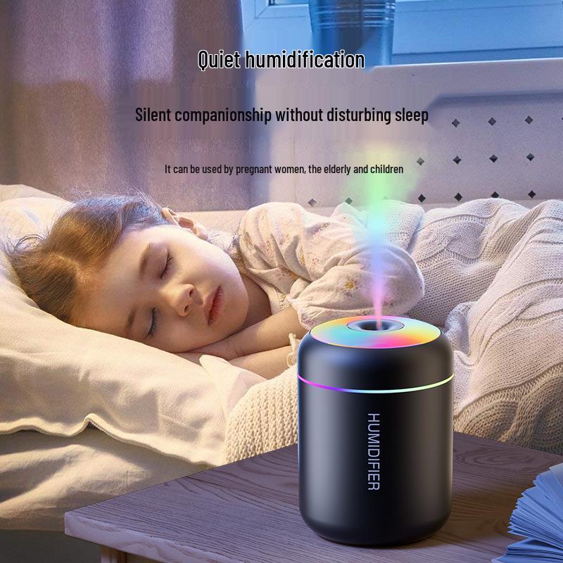 Compact USB Mini Humidifier for Home, Office, and Car - High Mist Output, Portable Design