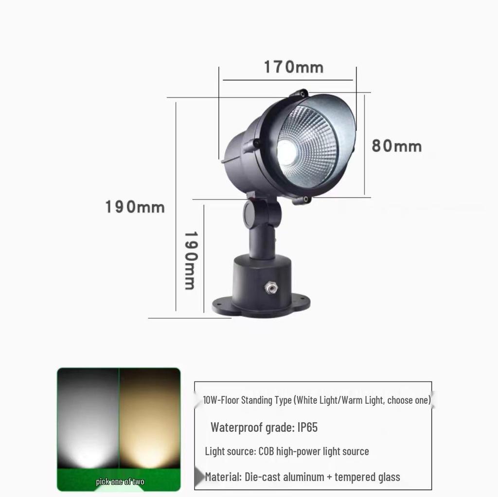 Waterproof Outdoor Landscape Spotlight for Gardens and Lawns