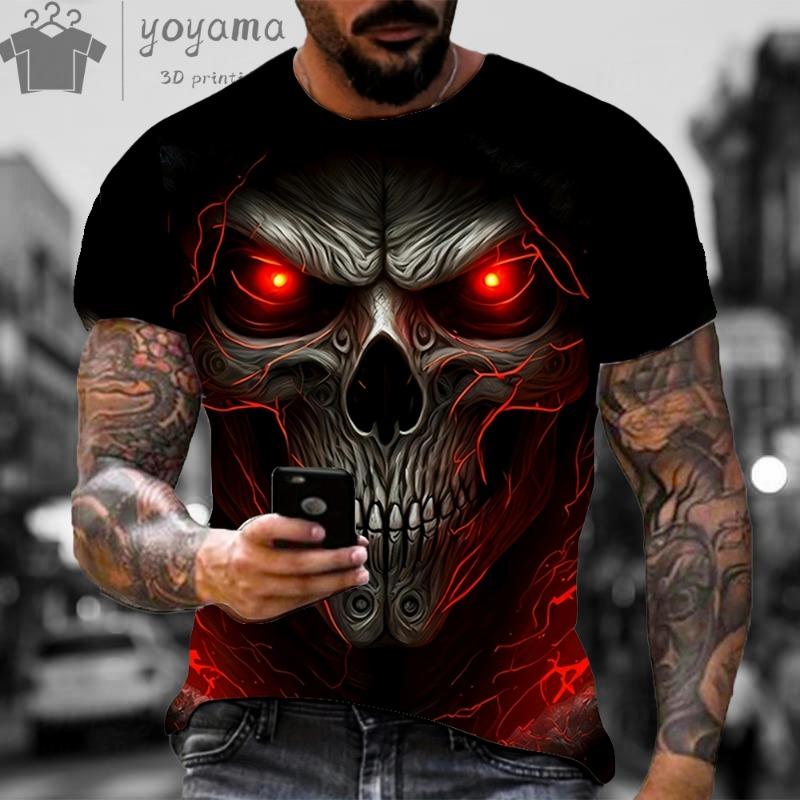 Animal Horse Pattern 3d Hd Printing Summer Men's T-Shirt Short Sleeve Fashion Personality New O Collar Creative Daily Casual Top