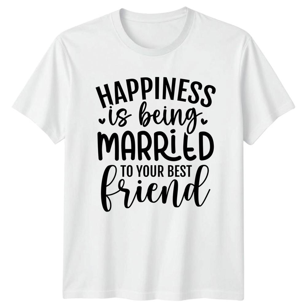 Happiness Is Being Married To TShirt Spouse Partner Relationship Anniversary S