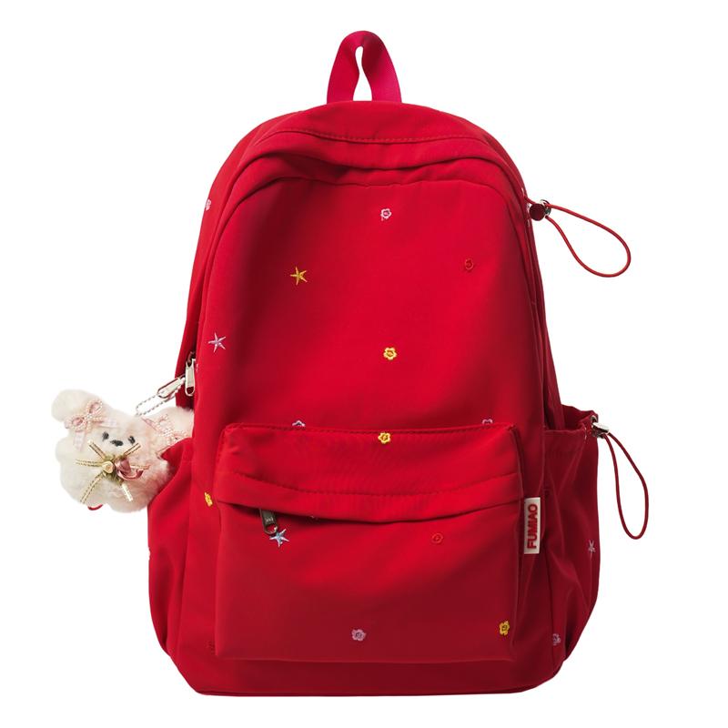 Embroidery Student Schoolbag Women's Large Capacity Backpack