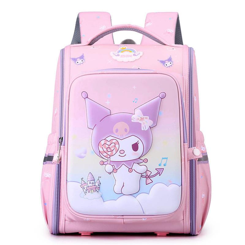 Adorable Cartoon Kids School Backpack Spacious Oxford Fabric Lightweight Ergonomic