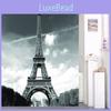 Large Tower Eiffel Pattern Shower Curtain Night Cityscapes Decoration Bathroom
