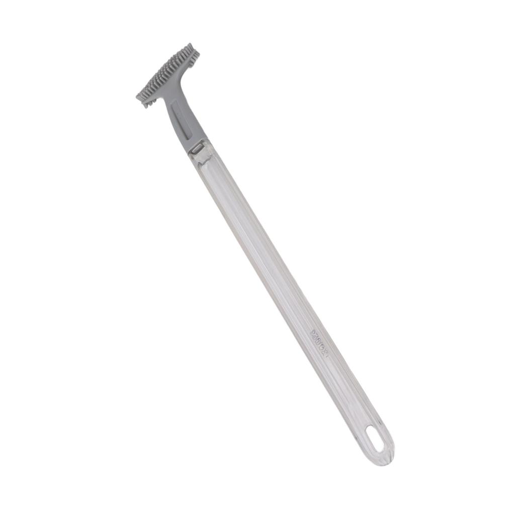 Toilet Brush Soft Bristle Plastic Curved Design Long Handle Bathroom Cleaning Scrubber Tool