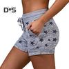 Women's Summer Beach Shorts Casual Elastic Drawstring Sports Bottom Mid-Waist Yoga Shorts Pants with Pockets