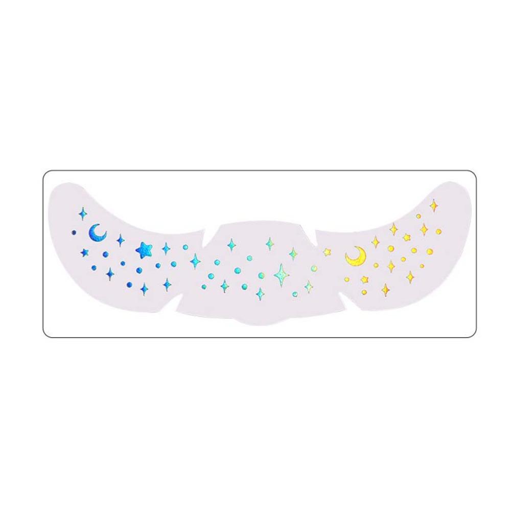 DIY Face Temporary Tattoo Fish Scale Moon Star Face Tattoo Sticker  Women