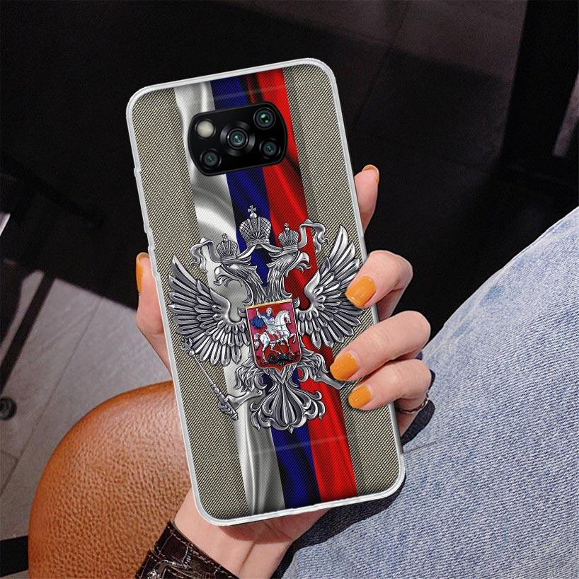 Russia Russian Flags Emblem Phone Case For Xiaomi Poco X7 X6 X5 Pro F7 Ultra Redmi 15C 15 13C 13 12C 12 10 10A 10C 9 9A 9C 9T Co