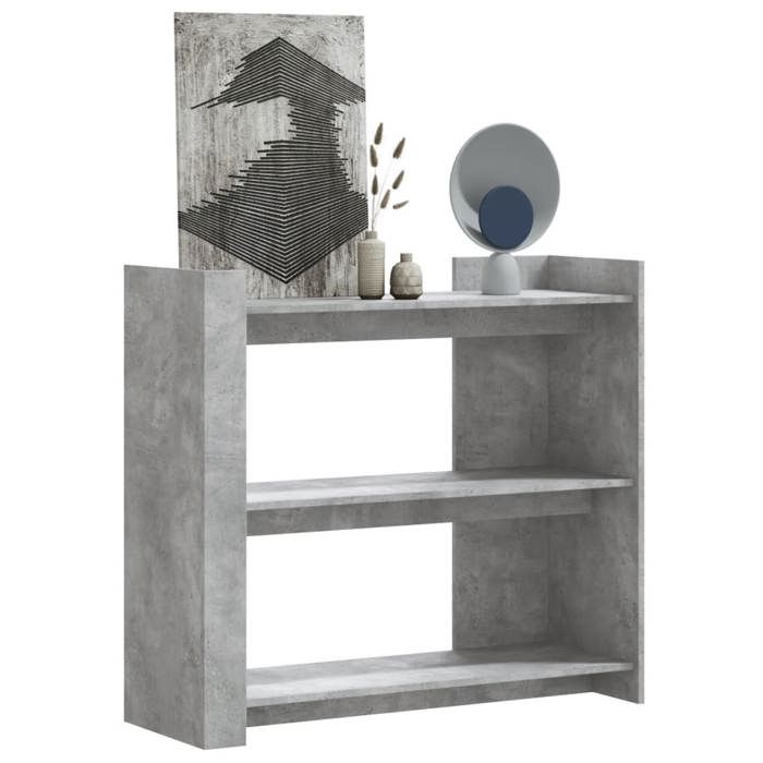 VidaXL Table console gris béton 100x35x90 cm bois d'ingénierie, bout de canapé, table console de couloir, table console de 848475