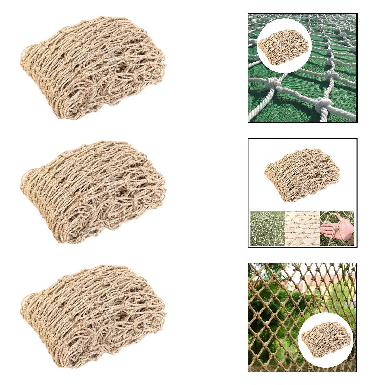 

Hemp Rope Net Protection Net Multi Use Netting Trellises Child Safe Rope Netting 15 cm Mesh