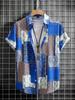 2024 Men Summer Casual Vacation All-Over Printed Short-Sleeved Shirt With Scattered Fashion Top Loose Men Clothing simple design
