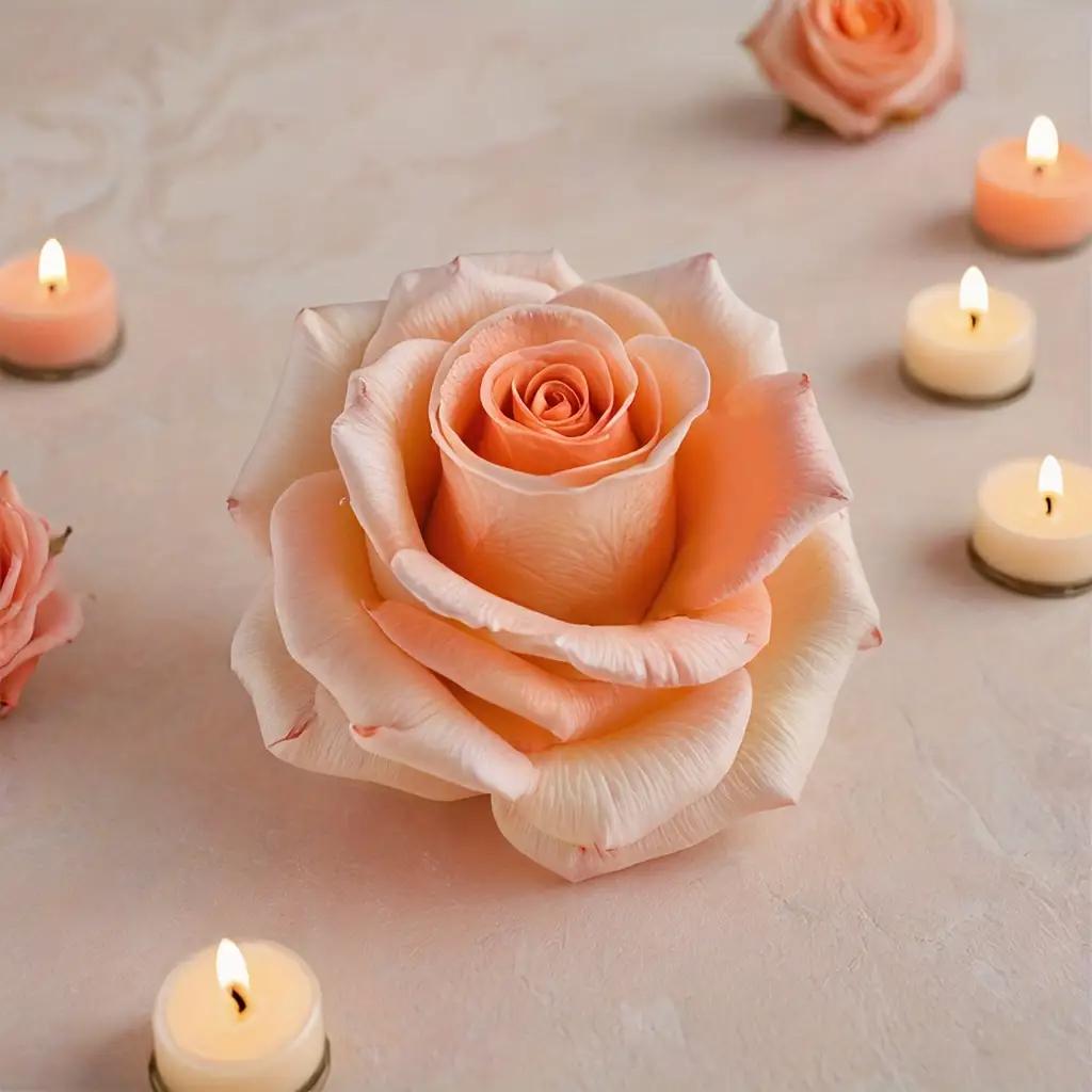 3D Rose Silicone Candle Mold, Soap Mold - Realistic Petal Design, Easy To Demold, Suitable for DIY Handmade Scented Candles, Soap, Resin Craft 