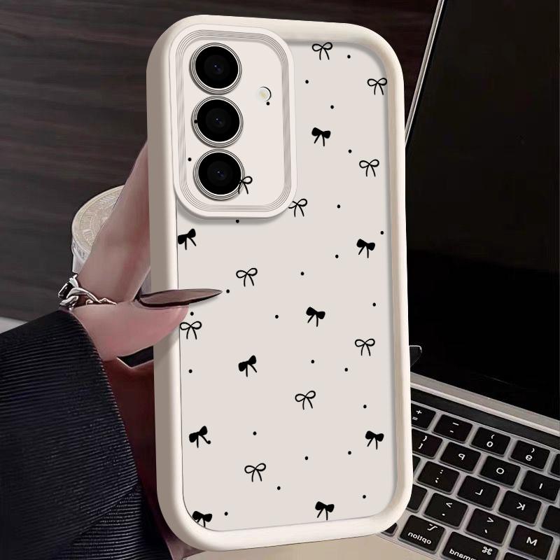 Silky Buwknots Print Case For Samsung S26 S25 Ultra S24 S23 Plus S22 S21 FE A54 A15 A25 A35 A55 A16 A26 A36 A56 A17 A27 A37 A57 5G Shockproof Cover