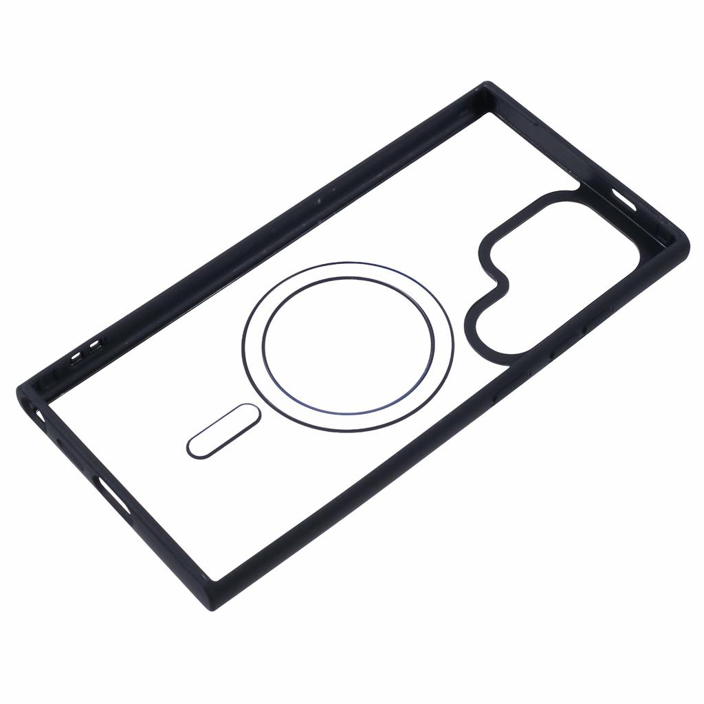 For Samsung Galaxy S24 Ultra Magnetic Case Shockproof PC+TPU Clear Phone Cover