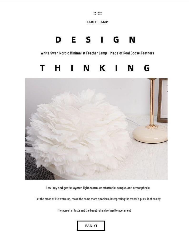 Crackle Ceramic Feather Table Lamp - Handmade Luxury Home Decor, Romantic Warm Light for Bedroom.