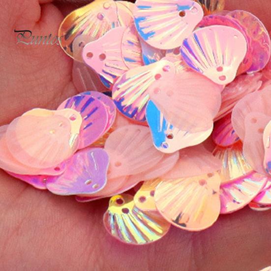 Seashell Sequins Multicolor Decorative Portable Oval Hologram Mermaid Paillette Sequins Daily Use