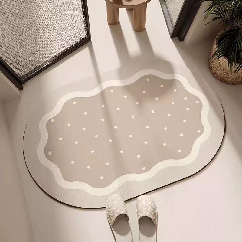 

Коврик для пола в ванной, быстросохнущая впитывающая подкладка, диатомовая земля, входная дверь в ванную комнату, противоскользящий и грязеотталкивающий 40X60cm 15.7X23.6in