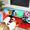 Red Birds Characters Collage Office Rug Chair Mat, Game Carpet, Suitable for Front Door, Bedroom, Living Room, Desk, Holiday Gift