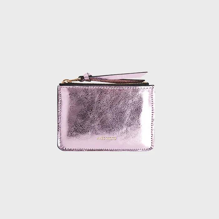 Emma Card Coin Purse Lavender Pink Foil