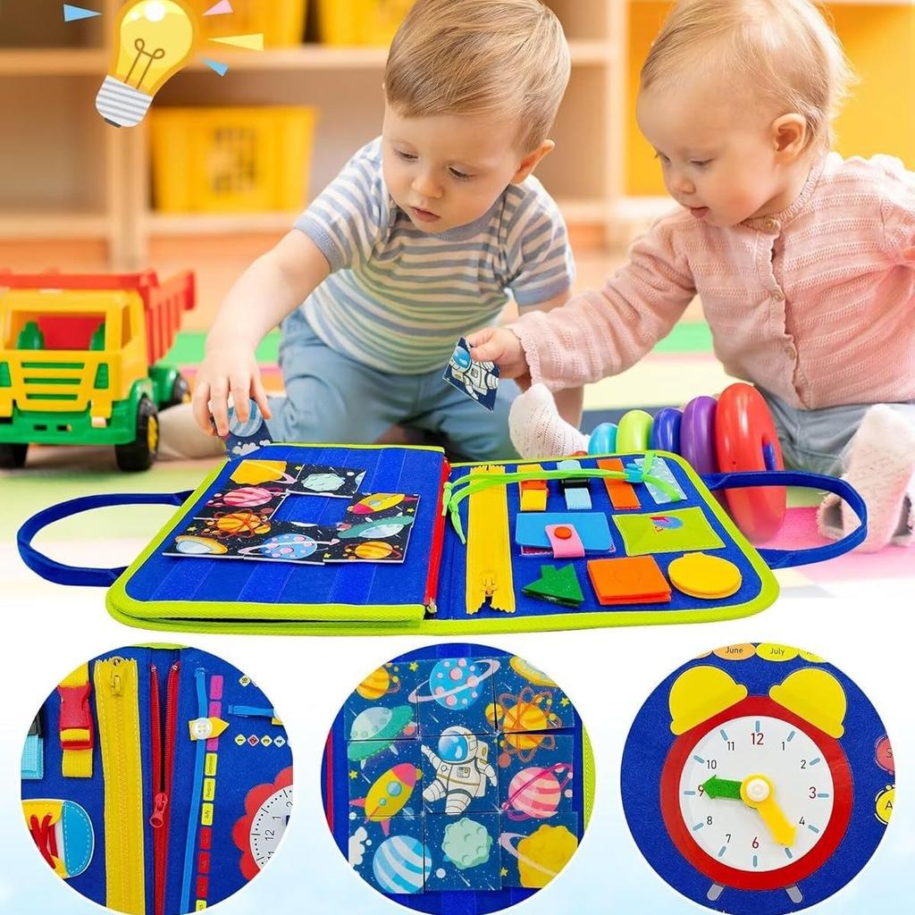 Montessori Early Education Quiet Book Hand Tear Velcro Cloth Book Baby Infant Puzzle Busy Edition Learning Board