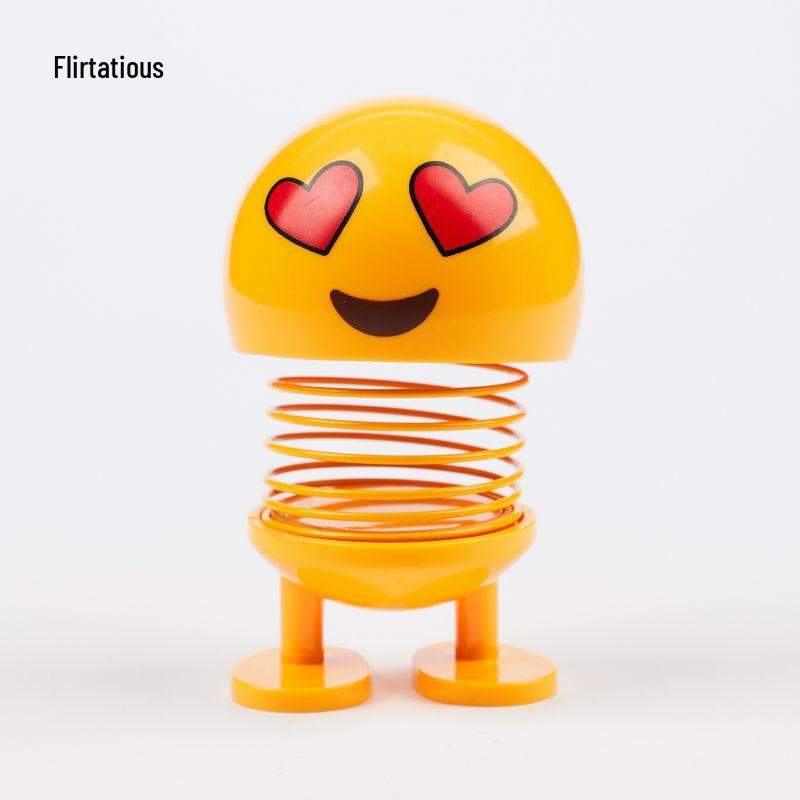 Car Interior Decor: Funny Bobblehead Emoji Pack - Creative and Popular