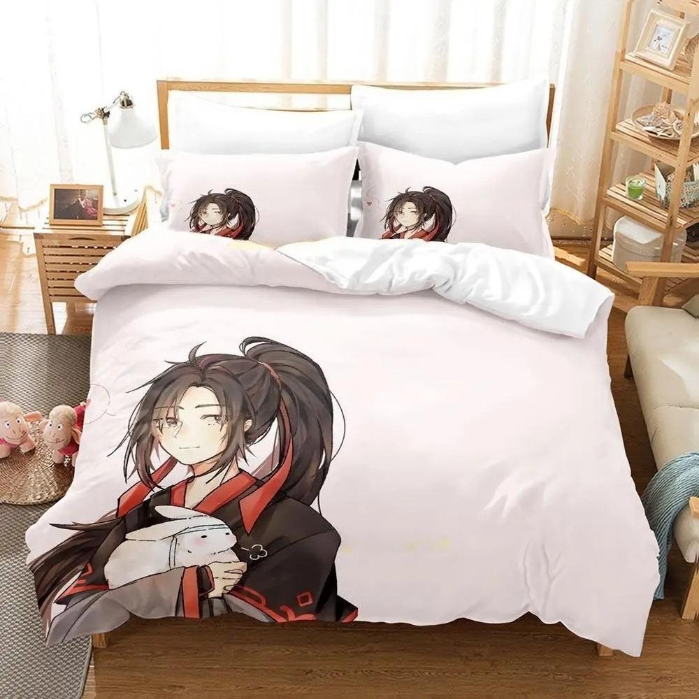 3D Print Mo Dao Zu Shi Wei Ying and Lan Zhan Bedding Set Anime three-piece set Adult Kid Bedroom Duvetcover Sets