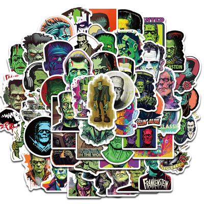 52PCS The Monster of Frankenstein Stickers Waterproof DIY Laptop Luggage Phone Scrapbooking for Waterproof Computer Sticker