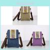 Borsa in Tela Ricamata Etnica Portamonete Quadrato Piccolo Con Tasche con Zip Per Uso Quotidiano