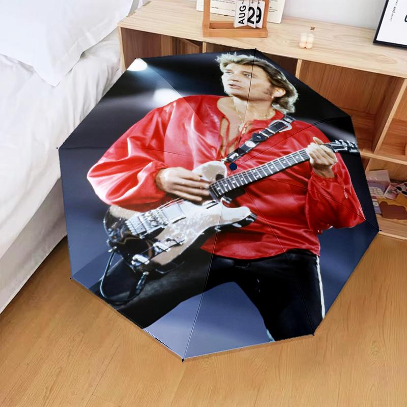 Rock Star Performance Umbrella Folding Umbrella, Automatic Umbrella 8-Frame for Travel, Camping Use Gift for Halloween Christmas