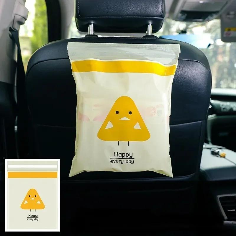 15PCS Car Trash Bag Disposable Self-Adhesive Garbage Can for Auto Seat Back Hanging Trash Bag Office Kitchen Garbage Storage Bag