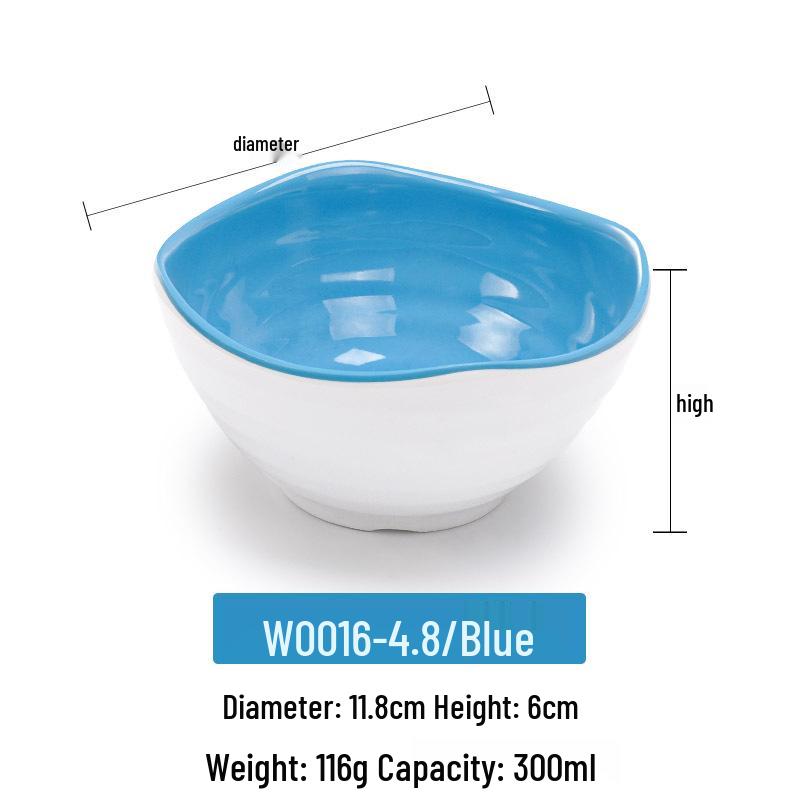 Melamine Imitation Porcelain Square Plastic Bowl for Restaurants and Hotels - Perfect for Fast Food, Barbecue, Bibimbap, and Desserts.