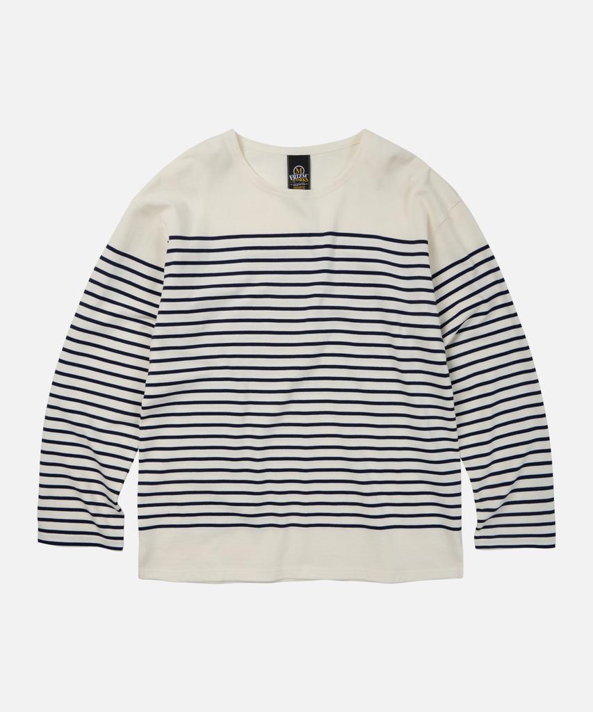 FRIZMWORKS Patch Stripe Boat Neck 004 _ Ivory
