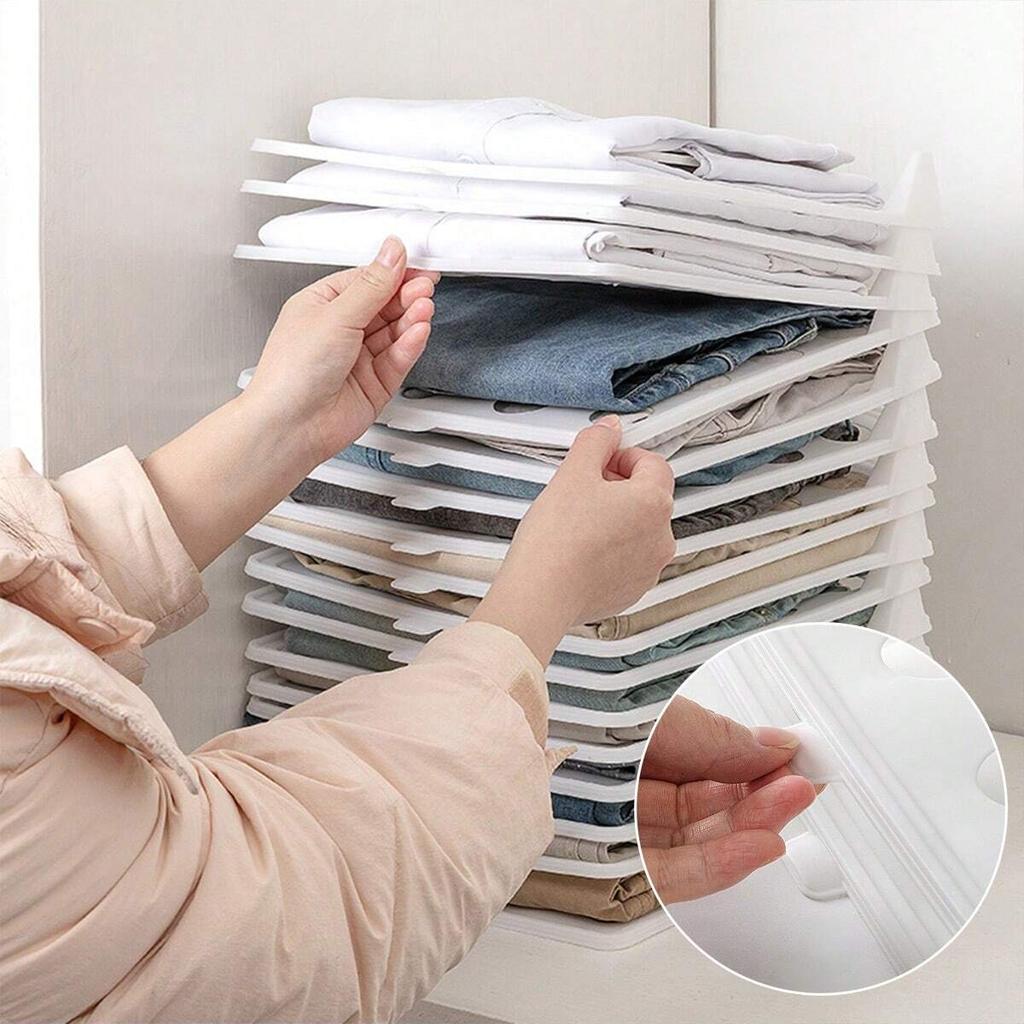 5pcs-Wardrobe Storage Dressbook Useful Stackable Plastic Clothing Folding Board Storage Rack Clothing Organizer Rack