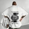 Rapartisten Booba Nero Nemesis Album Grafisk T-shirt för Män och Kvinnor, Hip-hop Mode Sommartryck 100% Ren Bomulls T-shirt