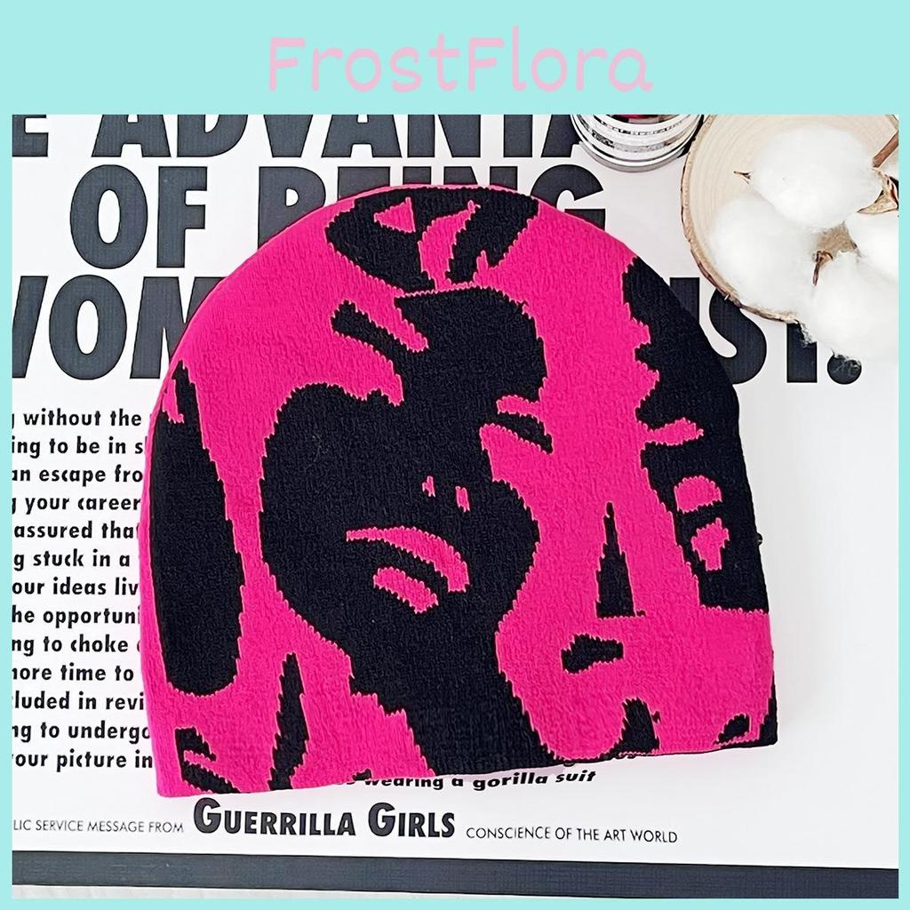 Knit Hat For Men Women With Cartoon Character Embroidery For Fall Outdoor Casual Warmth