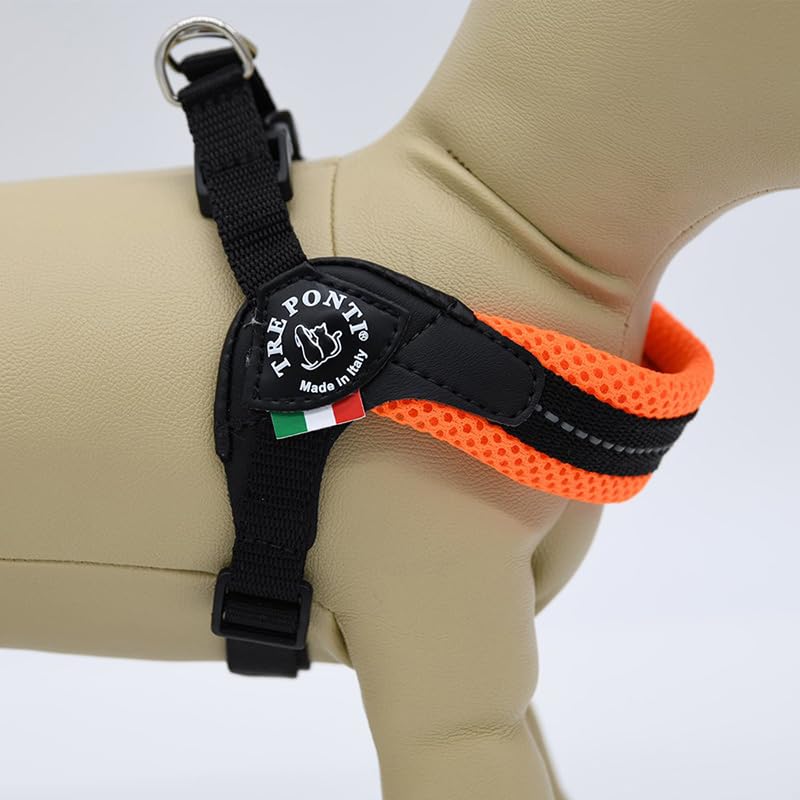 Tre Ponti Fibbia Adjustable Soft Mesh Dog Harness LTP123 40 Red (Size 1)