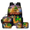 Wooden Stick Man Brain Rot Schoolbag High Definition Printing Leisure Cross Border Light Backpack