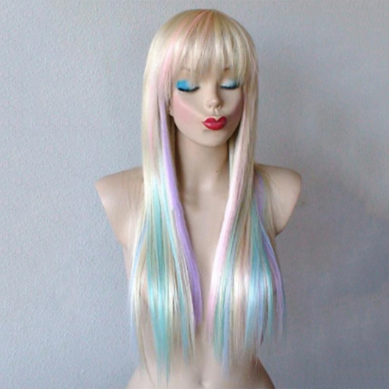 HAIRJOY Synthetische Haar Pruiken voor Vrouwen Lange Rechte Pruiken Zwart Rood Grappige Pruiken voor Dagelijks Kostuum Feest Cosplay Pruik