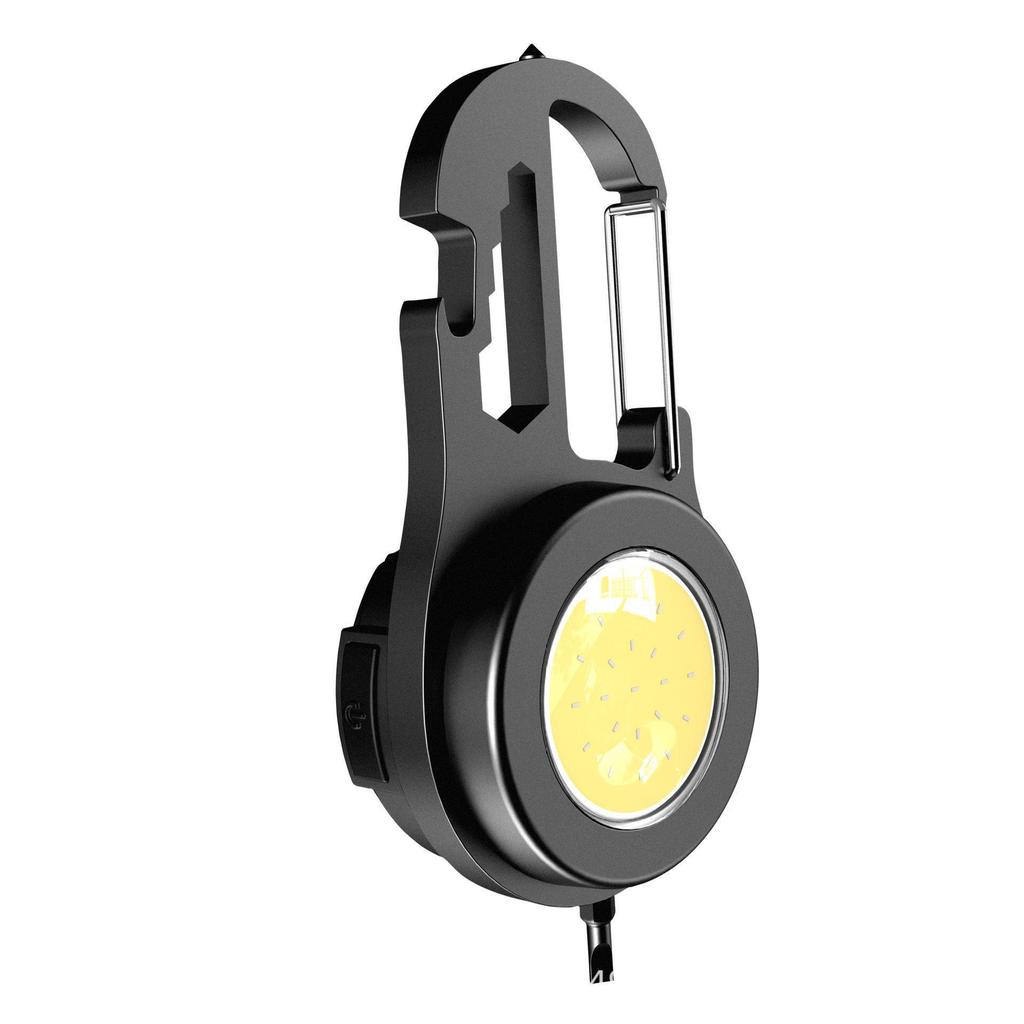 Portable Multifunctional Keychain Flashlight - High-Intensity Folding Light for Outdoor and Camping