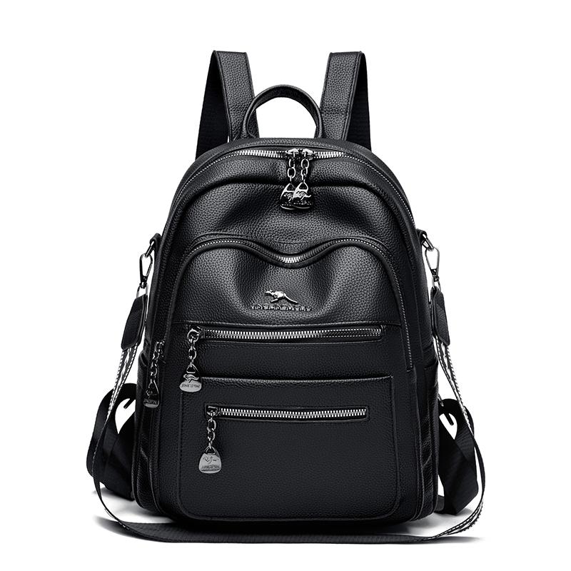Chic PU Backpack for Women – Vintage-Style Design with Multiple Pockets and Adjustable Straps, Perfect for Daily Use and Travel