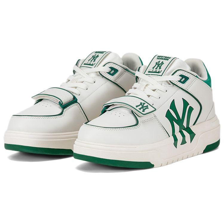 MLB Chunky Liner New York Yankees Comfortable Versatile Non-Slip Shock Absorbing Mid-Top Sneakers Unisex sneakers Green 3ASXLMB3N-50GNS
