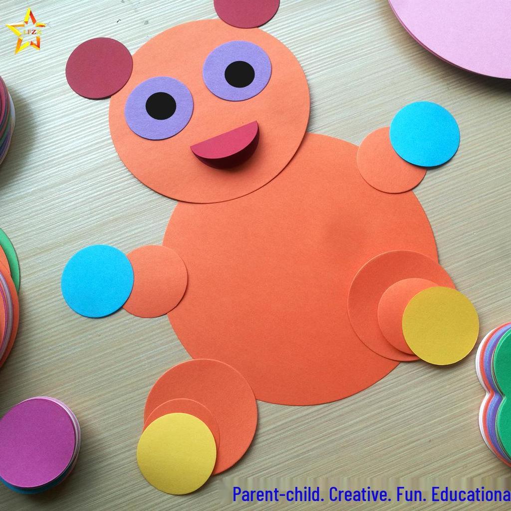 Cartulina Redonda de Colores para Manualidades de Jardín de Infancia: Kits DIY de Origami, Corte de Papel, Tarjetas de Felicitación y Linternas