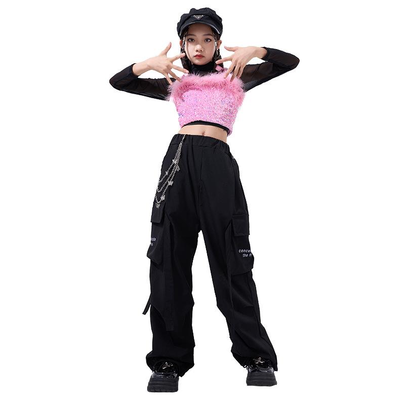 Kostiumy Jazzowe dla Dziewcząt Są Modne I Modne Jazzowy Pokaz Mody Kostiumy do Grupowego Tańca Dziewczęcego Kostiumy do Street Dance dla Dzieci