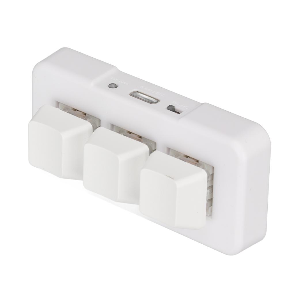 3 Key Keypad RGB Backlit 3 Keys USB Interface   Mechanical Programmable Plug and Play NaMacro Keypad for Computer