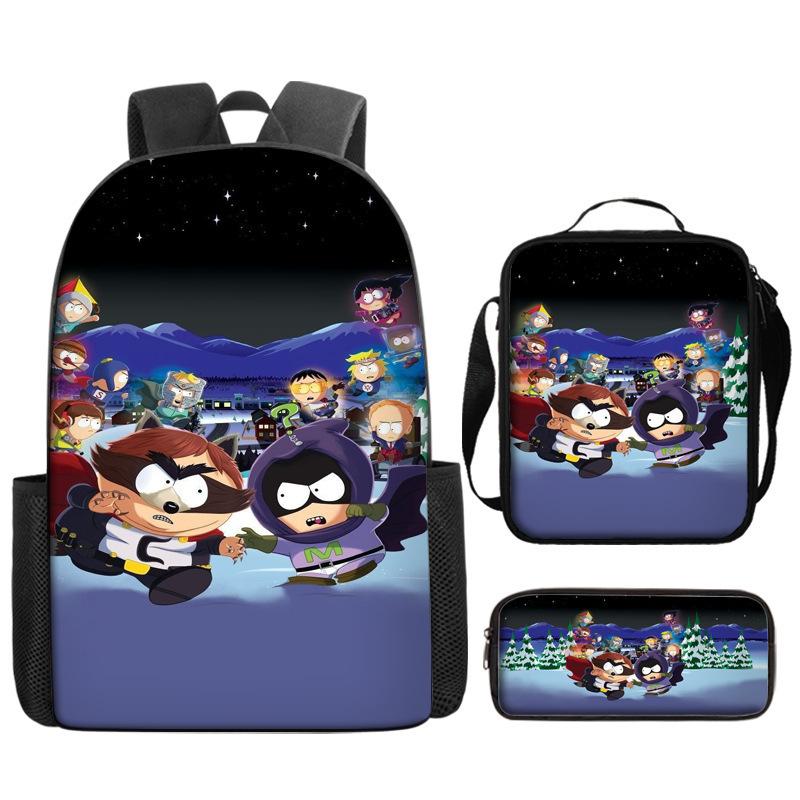 South Park Backpack Student Bag Southpark Backpack Cartoon Satchel Pencil Case