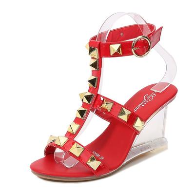 Seria 1098 Toc 6/8cm 2022 Tocuri cu nituri Tocuri clare pentru club de noapte Pantofi fete Toc de sticla Transparent Willow Nail LFD