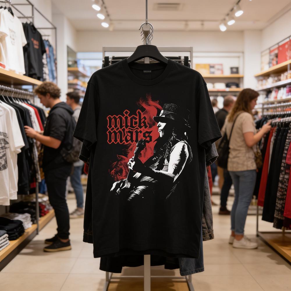Mick Mars artwork black T-shirt Unisex All sizes Unisex T-Shirt XL